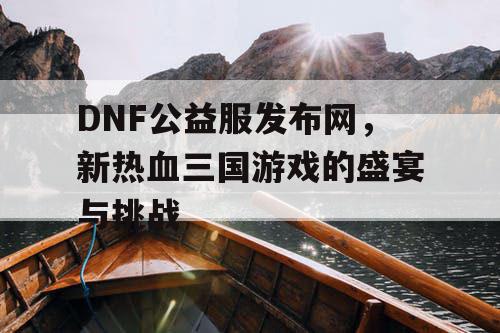 DNF公益服发布网，新热血三国游戏的盛宴与挑战