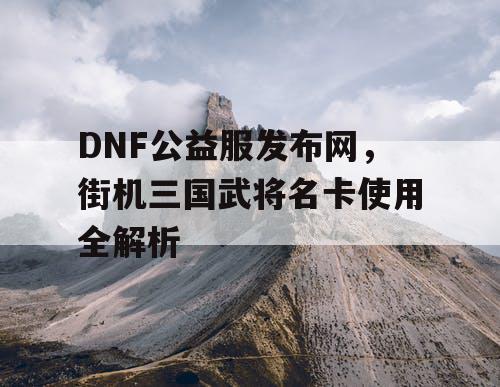 DNF公益服发布网，街机三国武将名卡使用全解析