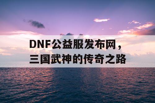 DNF公益服发布网，三国武神的传奇之路