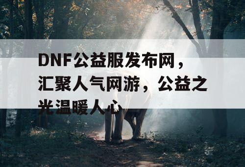 DNF公益服发布网，汇聚人气网游，公益之光温暖人心